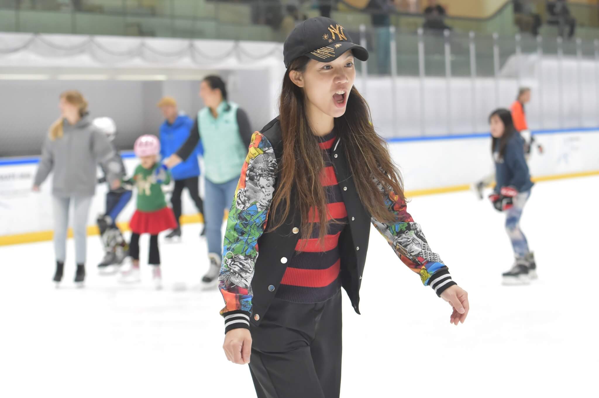 A woman being surprised while